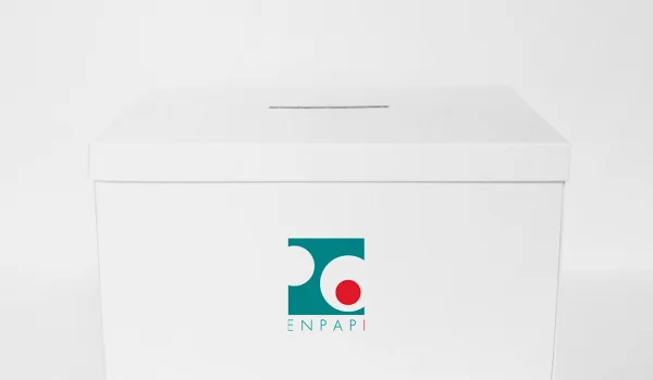 Urna bianca con logo ENPAPI