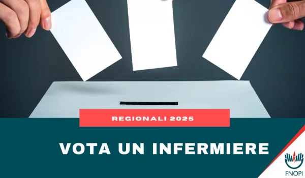 Banner vota un infermiere urna con 3 biglietti