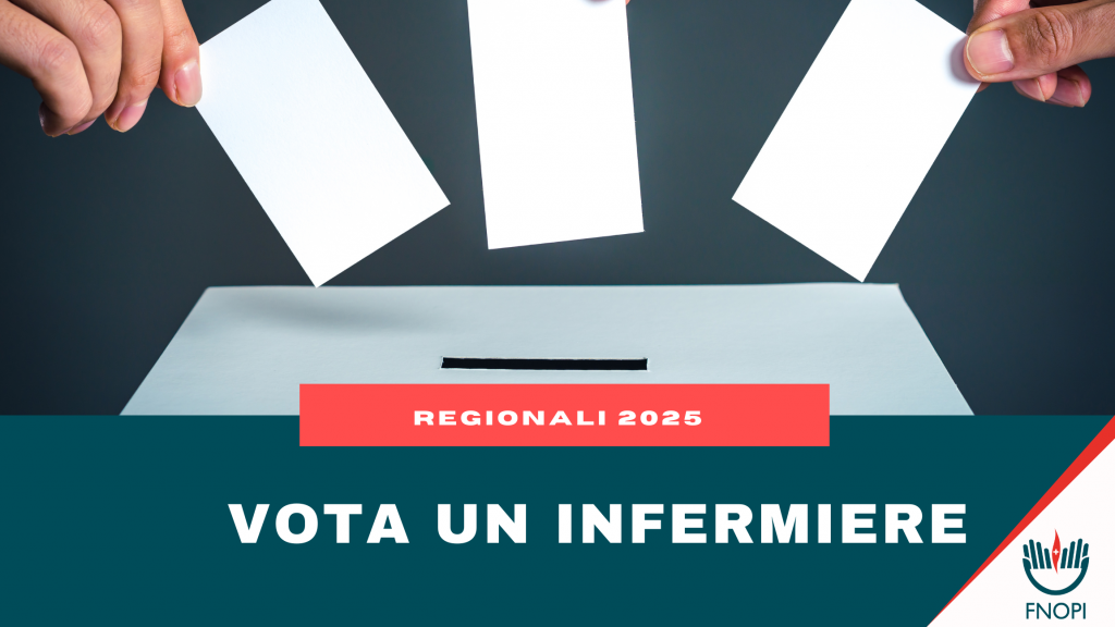 Banner vota un infermiere urna con 3 biglietti